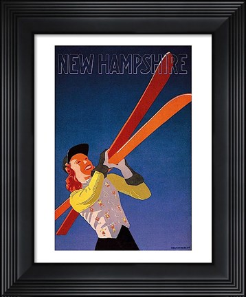 Framed New Hampshire Print