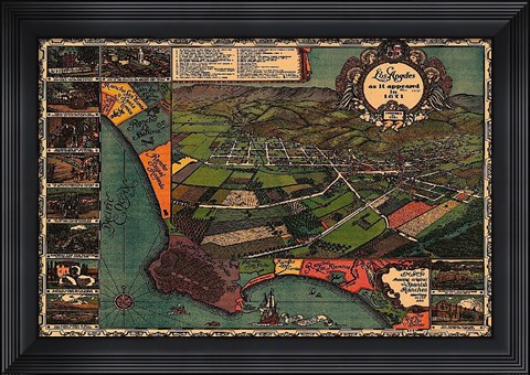 Framed Los Angeles 1871 Print