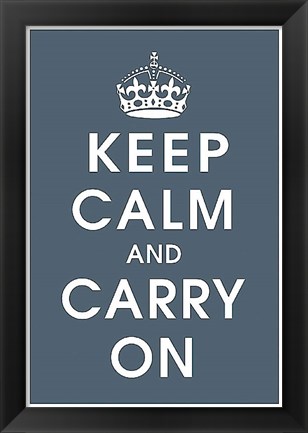 Framed Keep Calm (charcoal) Print