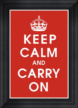 Framed Keep Calm (Red) Print