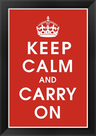 Framed Keep Calm (Red) Print