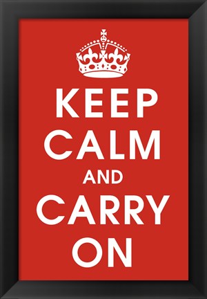 Framed Keep Calm (Red) Print