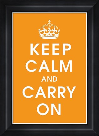 Framed Keep Calm (orange) Print
