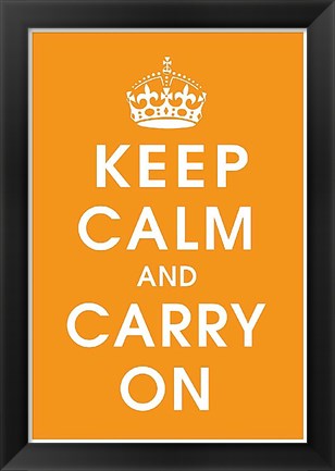 Framed Keep Calm (orange) Print