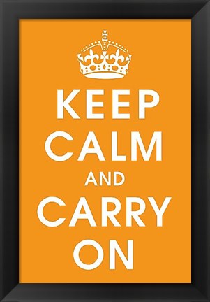Framed Keep Calm (orange) Print