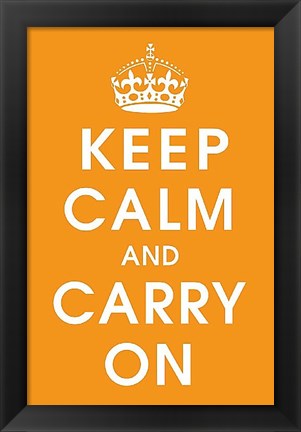 Framed Keep Calm (orange) Print