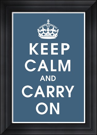 Framed Keep Calm (peacock) Print
