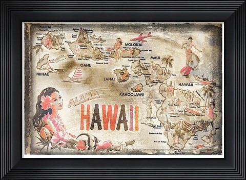 Framed Aloha Hawaii Print