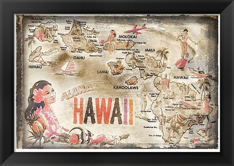 Framed Aloha Hawaii Print