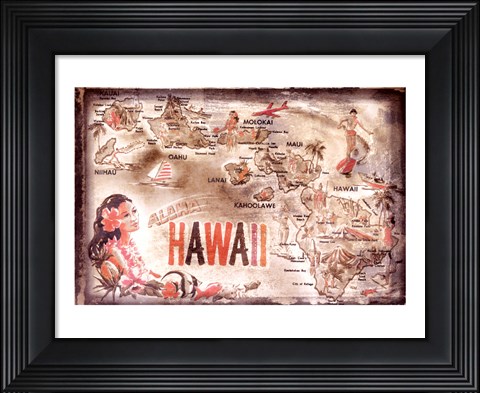 Framed Aloha Hawaii Print