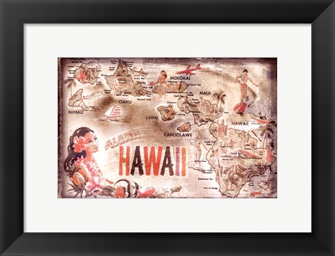 Framed Aloha Hawaii Print