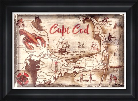 Framed Cape Cod Holiday Print