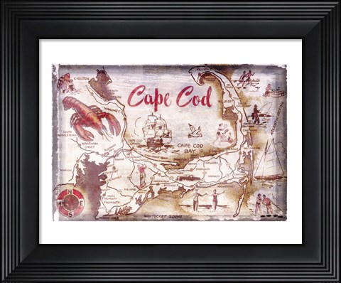 Framed Cape Cod Holiday Print