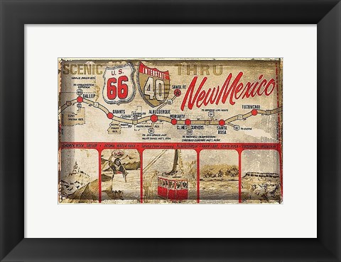 Framed Scenic US 66 thru New Mexico Print