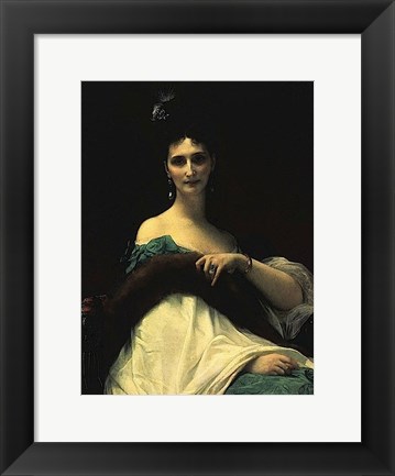 Framed Portrait of Countess de Keller (marquise de Saint Yves d&#39;Alveydre - 1895), 1873 Print