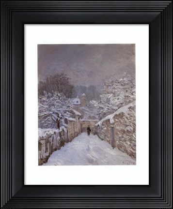 Framed Snow at Louveciennes, France, 1878 Print