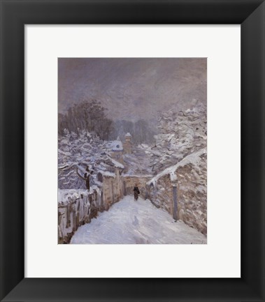 Framed Snow at Louveciennes, France, 1878 Print