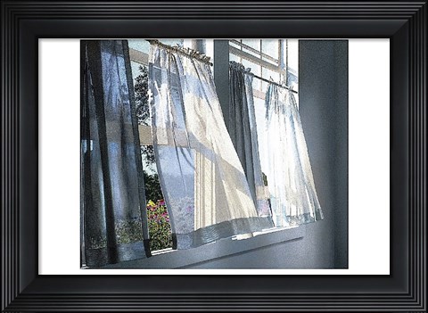 Framed Quiet Room with Flowers (detail) Print