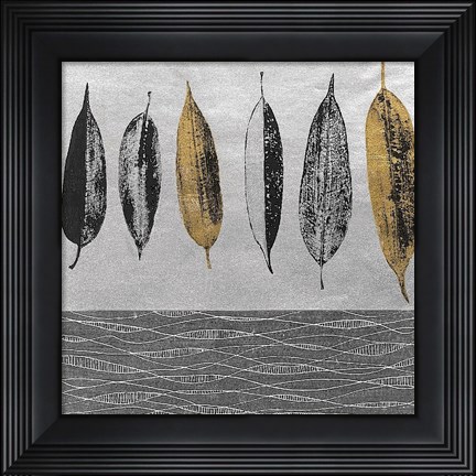 Framed Row of Leaves Print