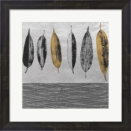 Framed Row of Leaves Print