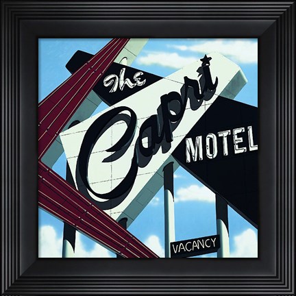 Framed Capri Motel Print