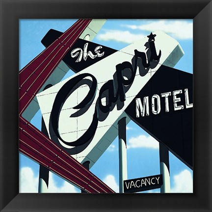 Framed Capri Motel Print