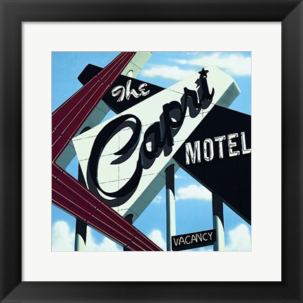 Framed Capri Motel Print