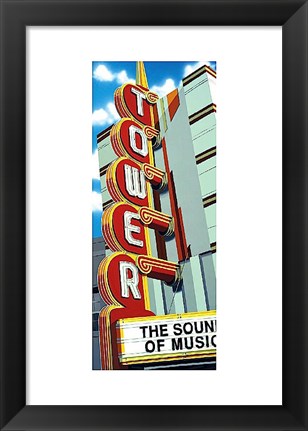 Framed Tower Theater Print