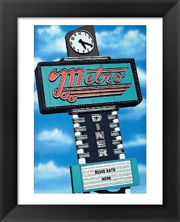 Framed Metro Diner Print