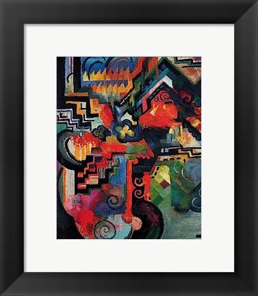 Framed Colored composition (Hommage a` Sebastin Johann Bach) Print