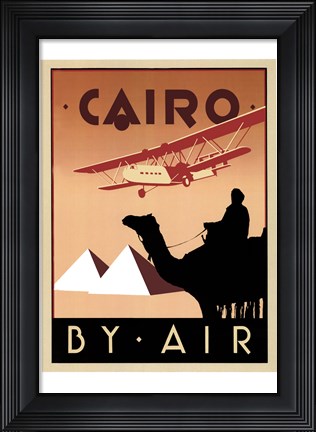 Framed Cairo by Air Print