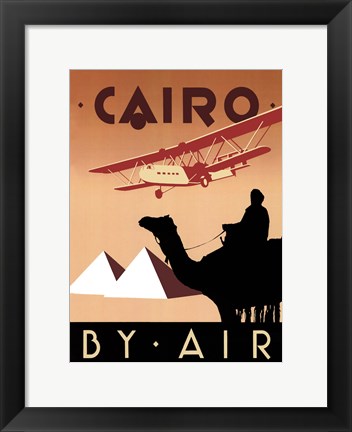 Framed Cairo by Air Print