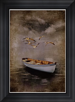 Framed Alone in the Mist Print