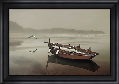 Framed Solitude of the Sea Print