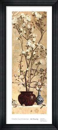 Framed Azaleas and Apple Blossoms, 1879 Print