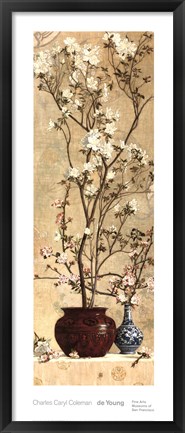 Framed Azaleas and Apple Blossoms, 1879 Print