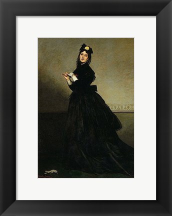 Framed Lady with a Glove.  Madame Carolus-Duran, nee Pauline Croizette, 1869 Print