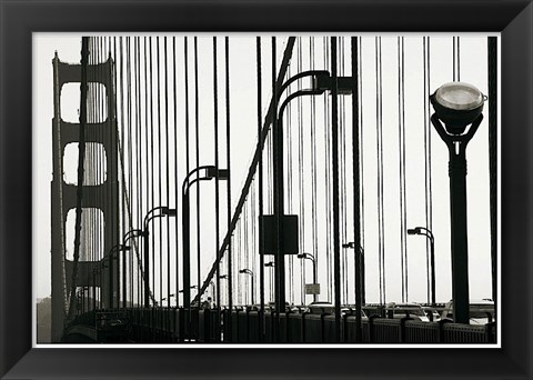 Framed Golden Gate Bridge in Silhouette Print