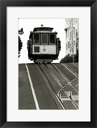 Framed Cable Car Breaking the Crest Print