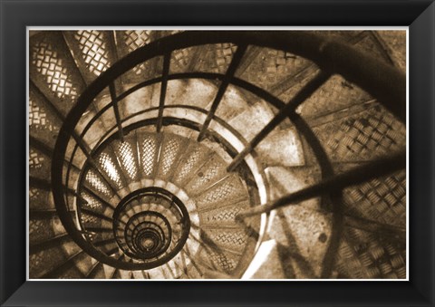 Framed Spiral Staircase in Arc de Triomphe Print