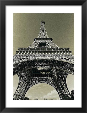 Framed Eiffel Tower Looking Up Print