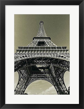 Framed Eiffel Tower Looking Up Print