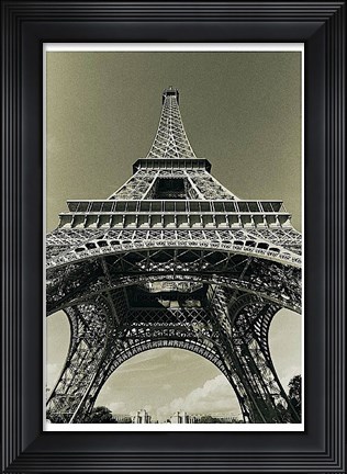 Framed Eiffel Tower Looking Up Print