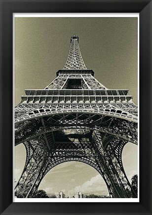 Framed Eiffel Tower Looking Up Print