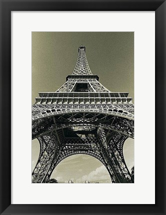 Framed Eiffel Tower Looking Up Print