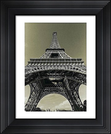 Framed Eiffel Tower Looking Up Print