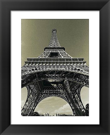 Framed Eiffel Tower Looking Up Print