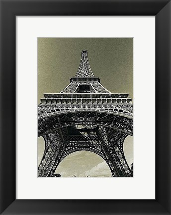 Framed Eiffel Tower Looking Up Print