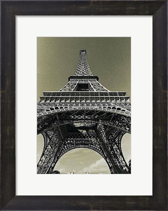 Framed Eiffel Tower Looking Up Print