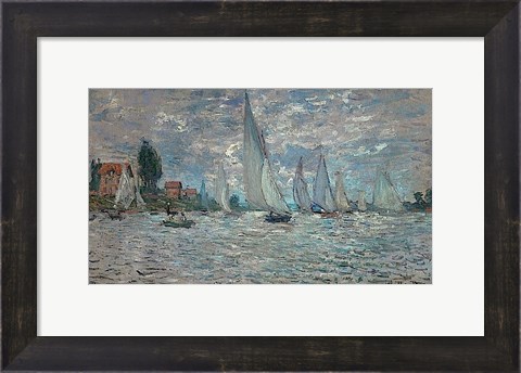 Framed Sailboats - Boat Race at Argenteuil, c. 1874 Print